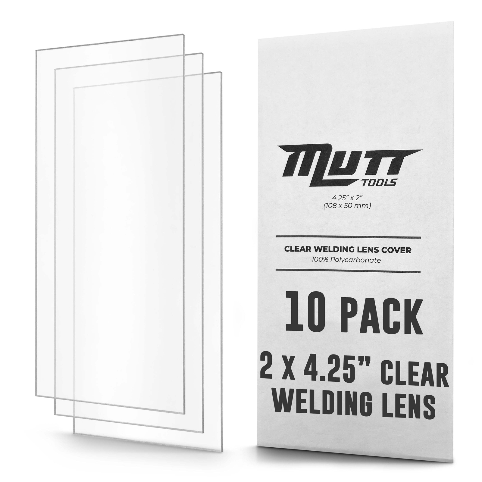 Clear Welding Lenses 2×4.25″ – .04” Thick 2×4 Clear Welding Lens, 10 Pack