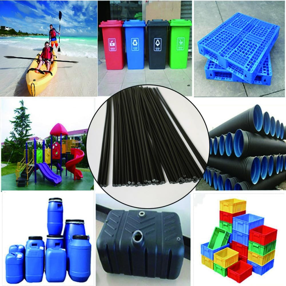 40 Pcs 16-Inch Length Black HDPE Plastic Welding Rod,1/8″ Diameter,High Density