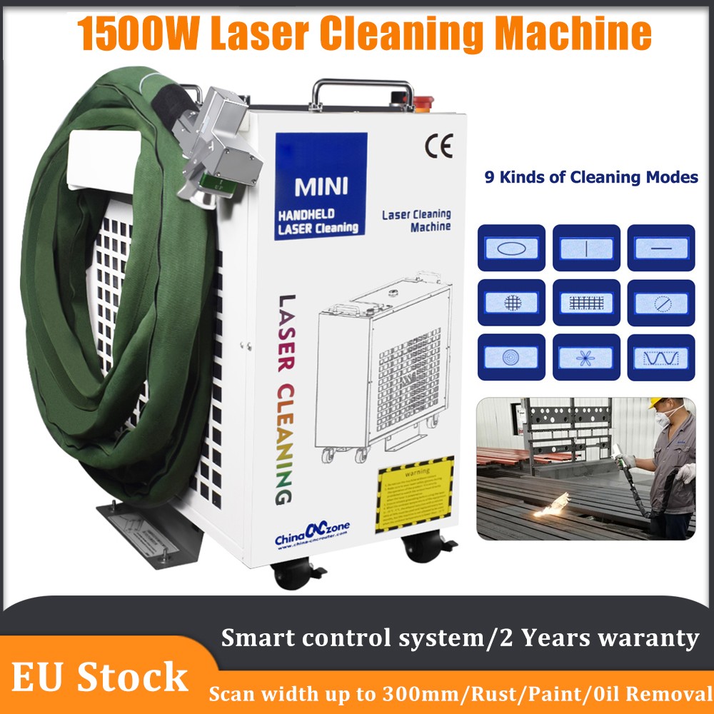 1500W Laser Cleaning Machine Remove Oil Paint Laser Rust Removal 9Cleaning Mode