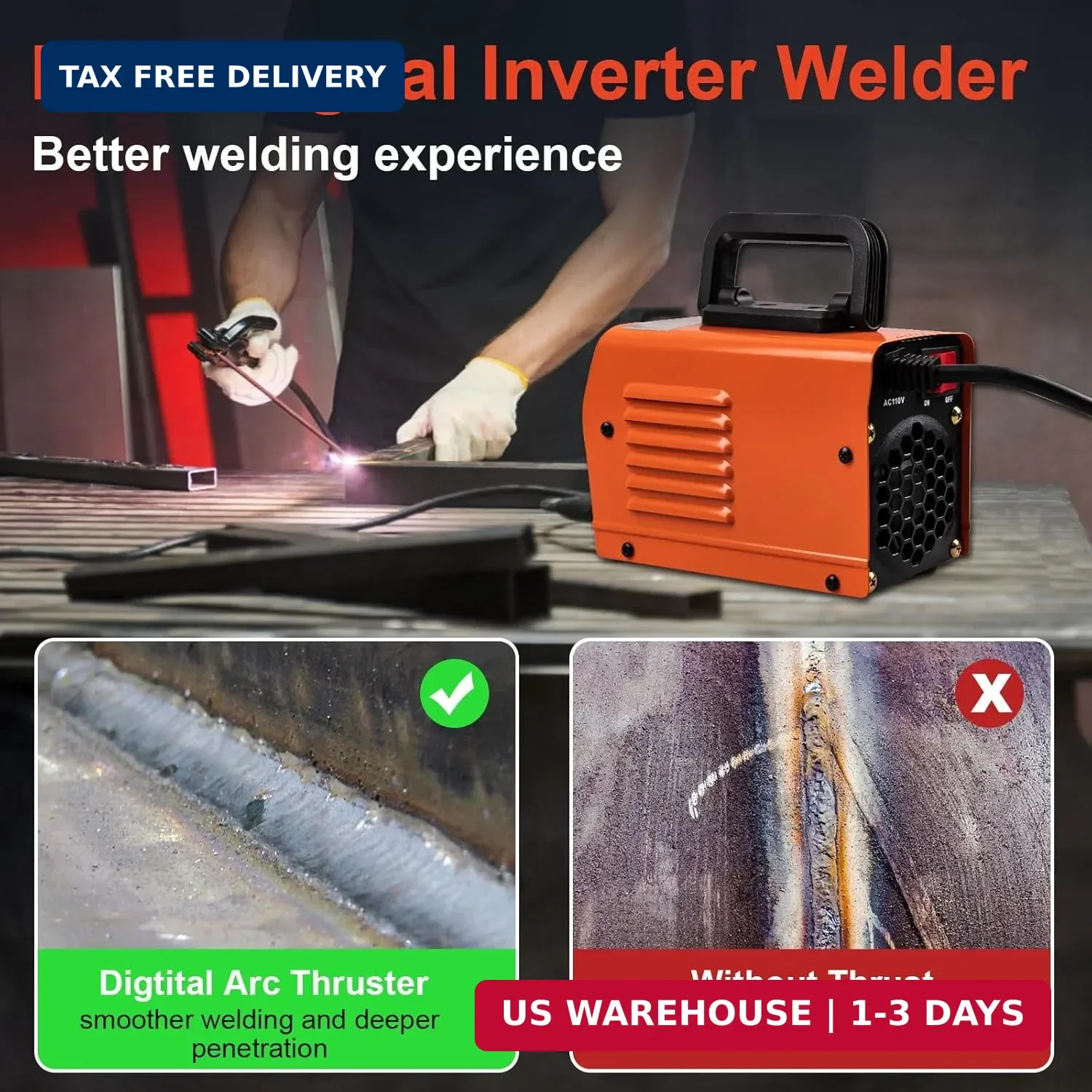 Siasky Mini Welding Machine, Upgraded Welder Machine 110V, Portable Stick Welder