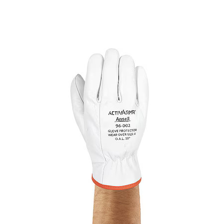 Ansell 96-002 Electrical-Insulating Glove Protectors, Goatskin, 10″ Length,