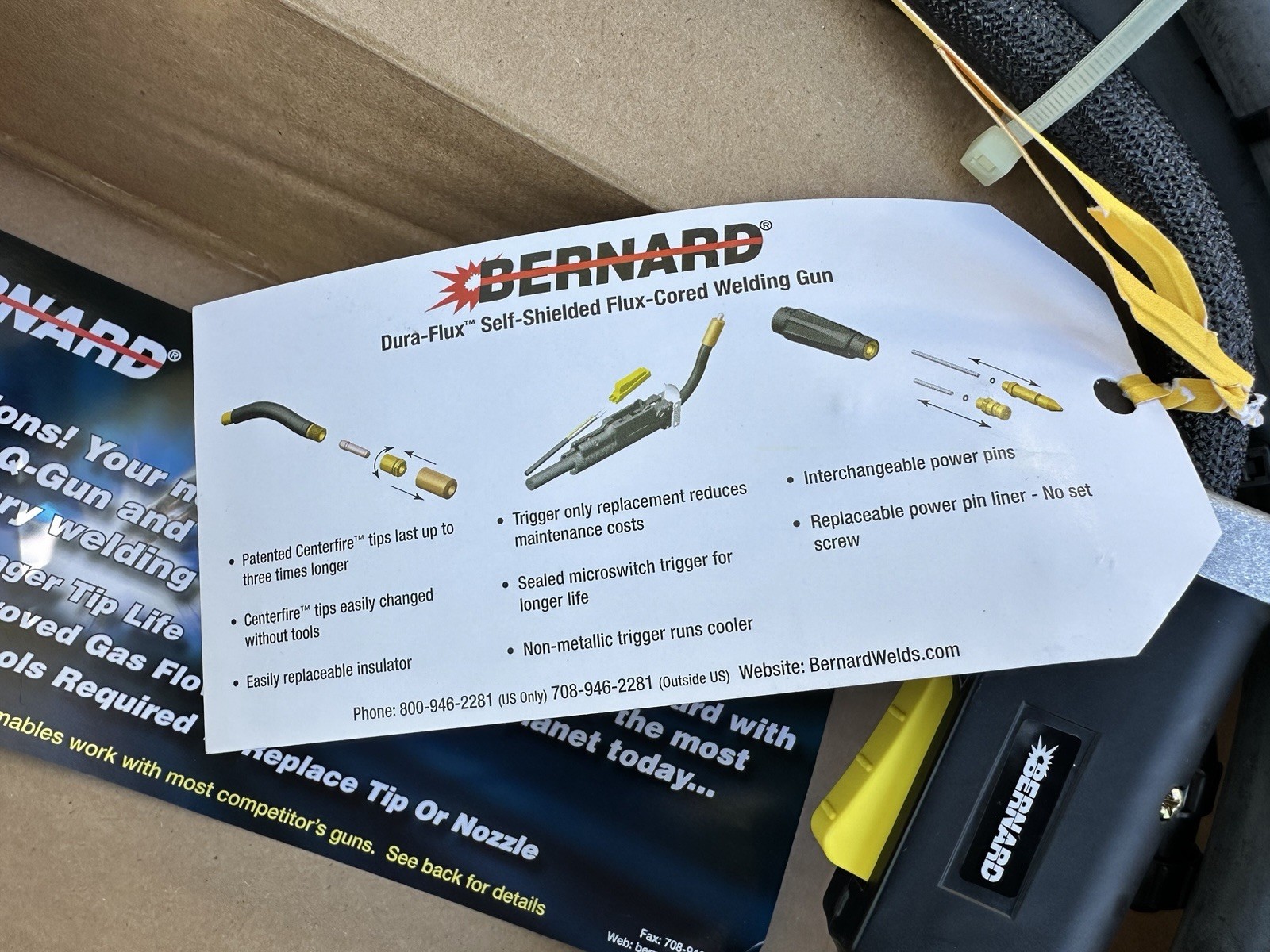 BERNARD FLX3515AM DURA-FLUX MIG GUN NEW IN BOX