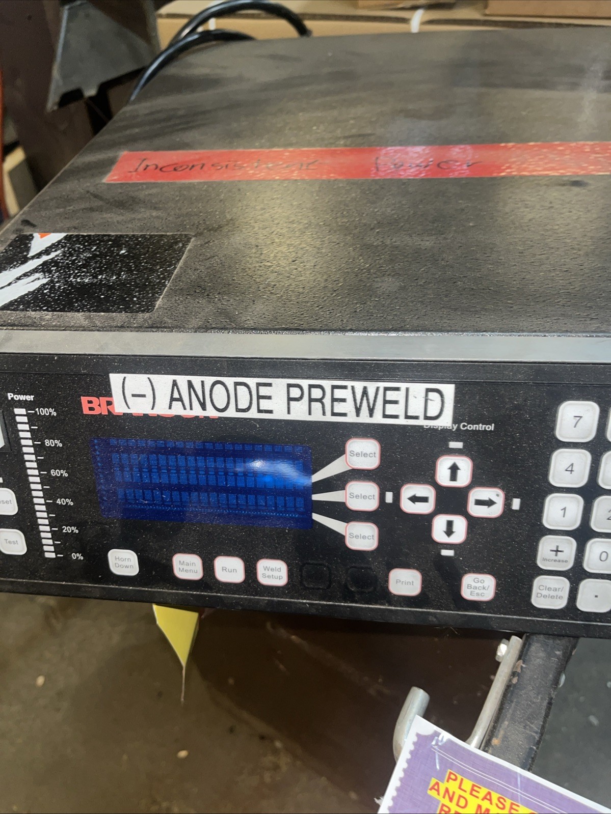 Branson Welder Control #2000xea, LG-3848-1 For Parts