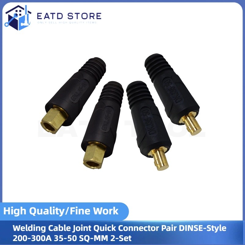 Welding Cable Joint Quick Connector Pair DINSE-Style 200-300A 35-50 SQ-MM 2-Set