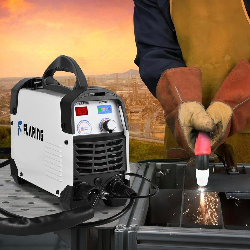 65 Amp Plasma Cutter Machine 120V 240V 1/2 Inch Cutting Capacity 12.7mm Clean