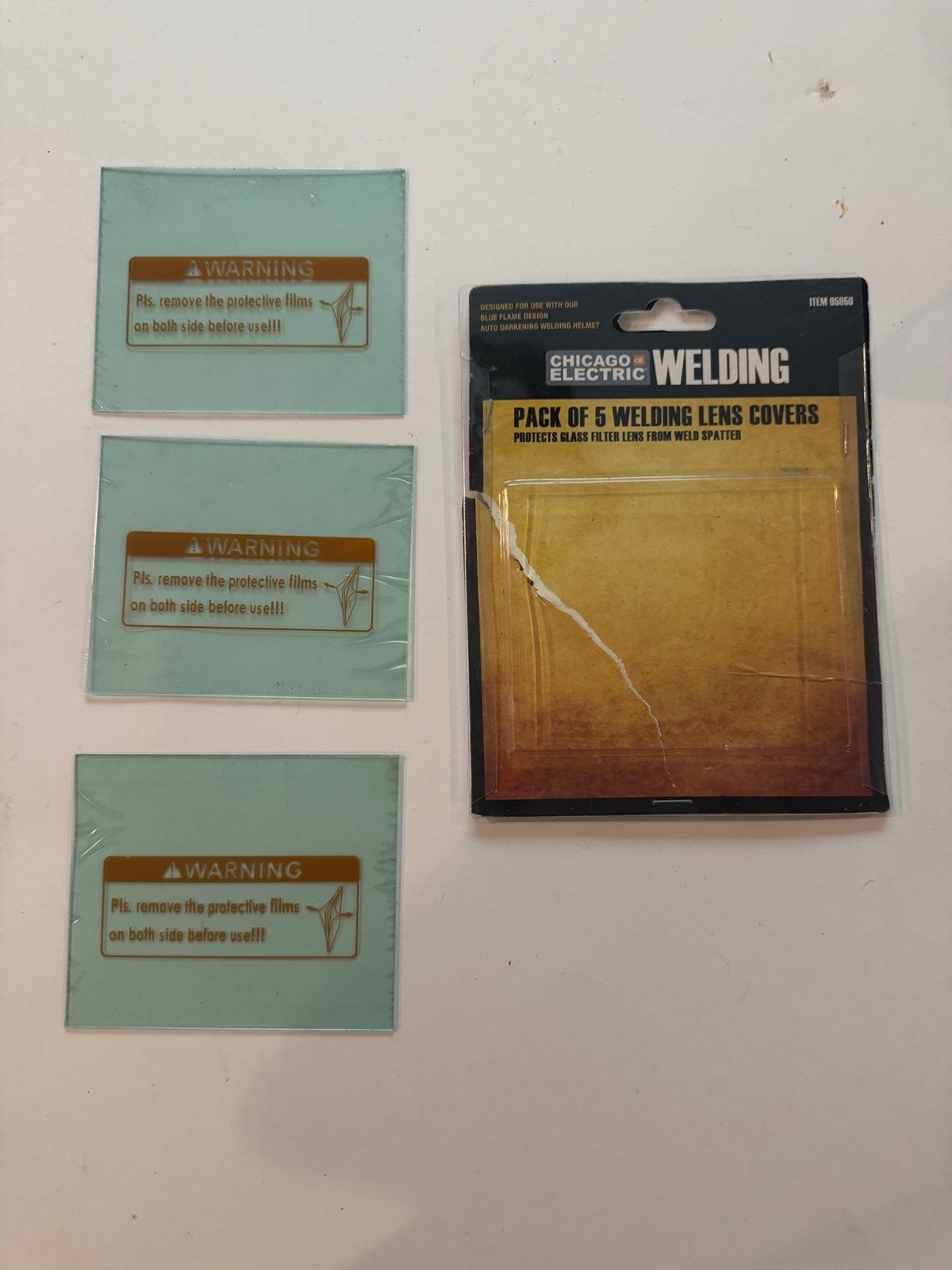 Chicago Electric Welding Pack Of 3 Welding Lens Covers 95949