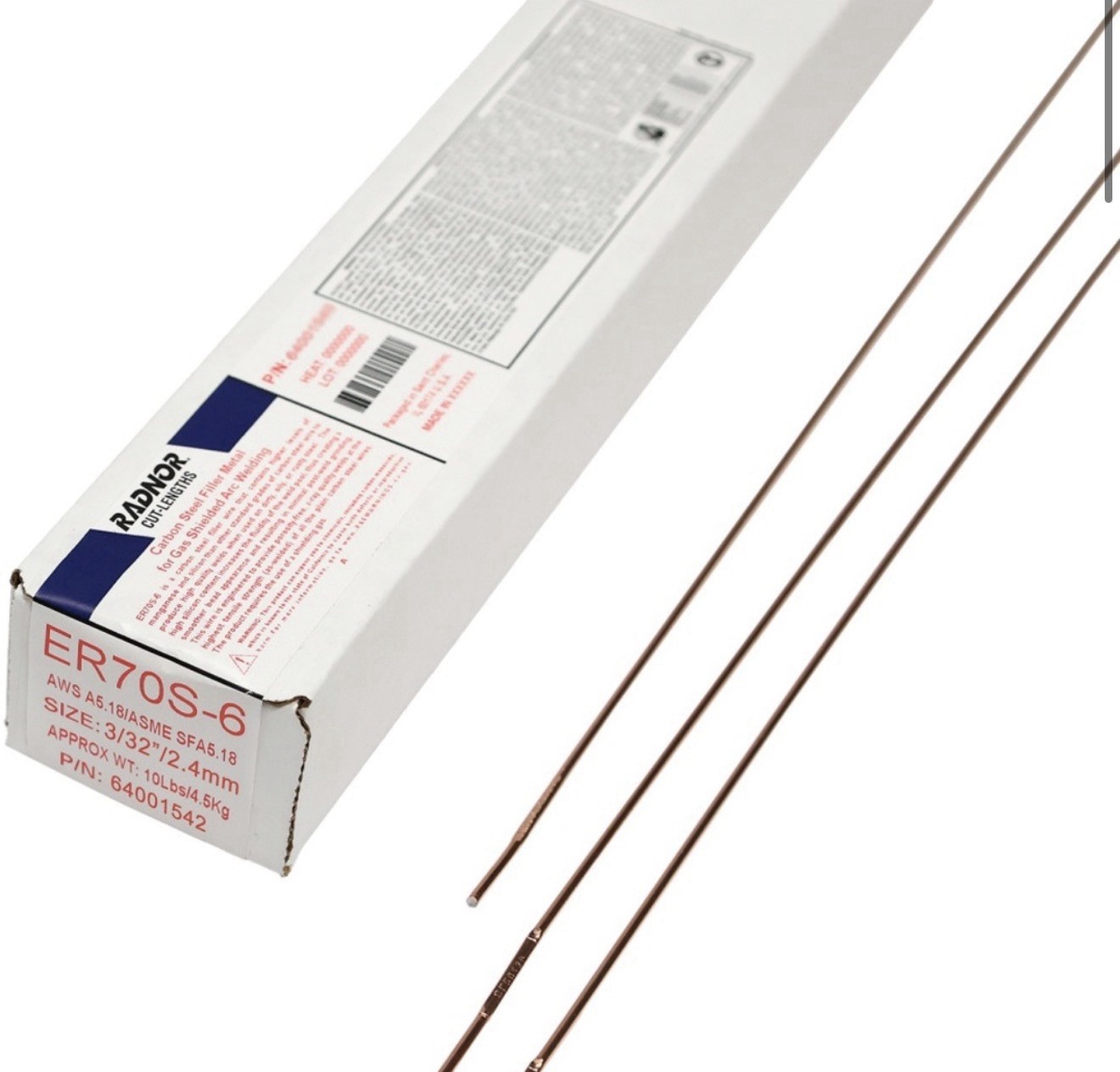 Radnor ER70S-6 Carbon Steel Filler Metal 3/32″ P/N 64001542 10LB