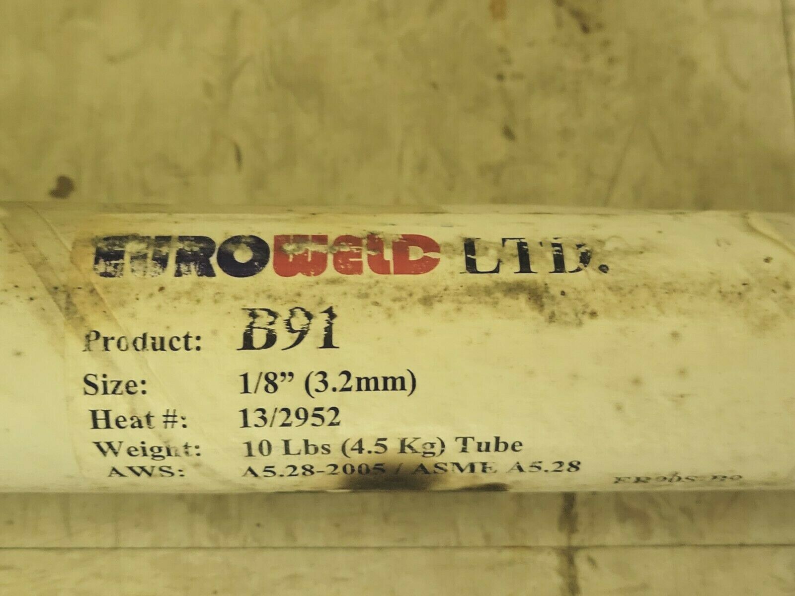 NEW 81PCS 10LBS EUROWELD WELDING ROD ER90S-B9 B91 ASME A5.28 1/8″ X36″