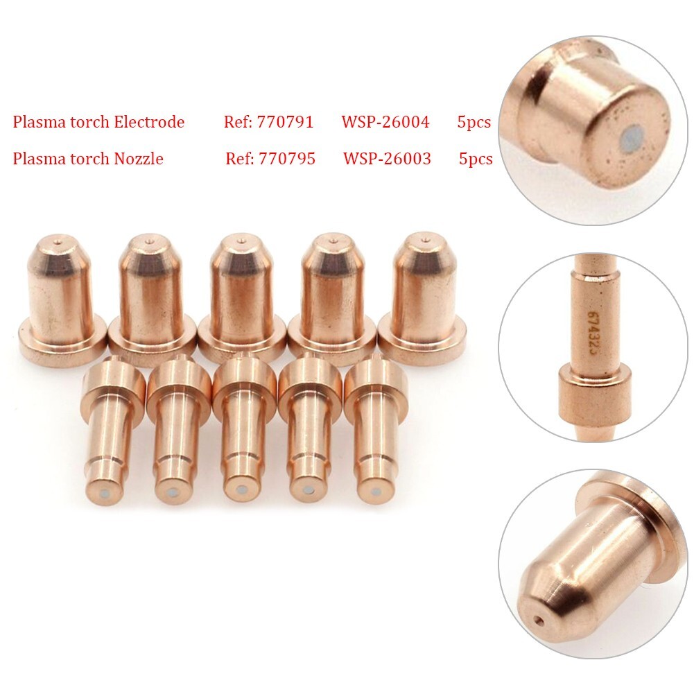 20x/set Parts Kit For Hobart Air Force 12ci Plasma Torch Tips Electrode Head Kit