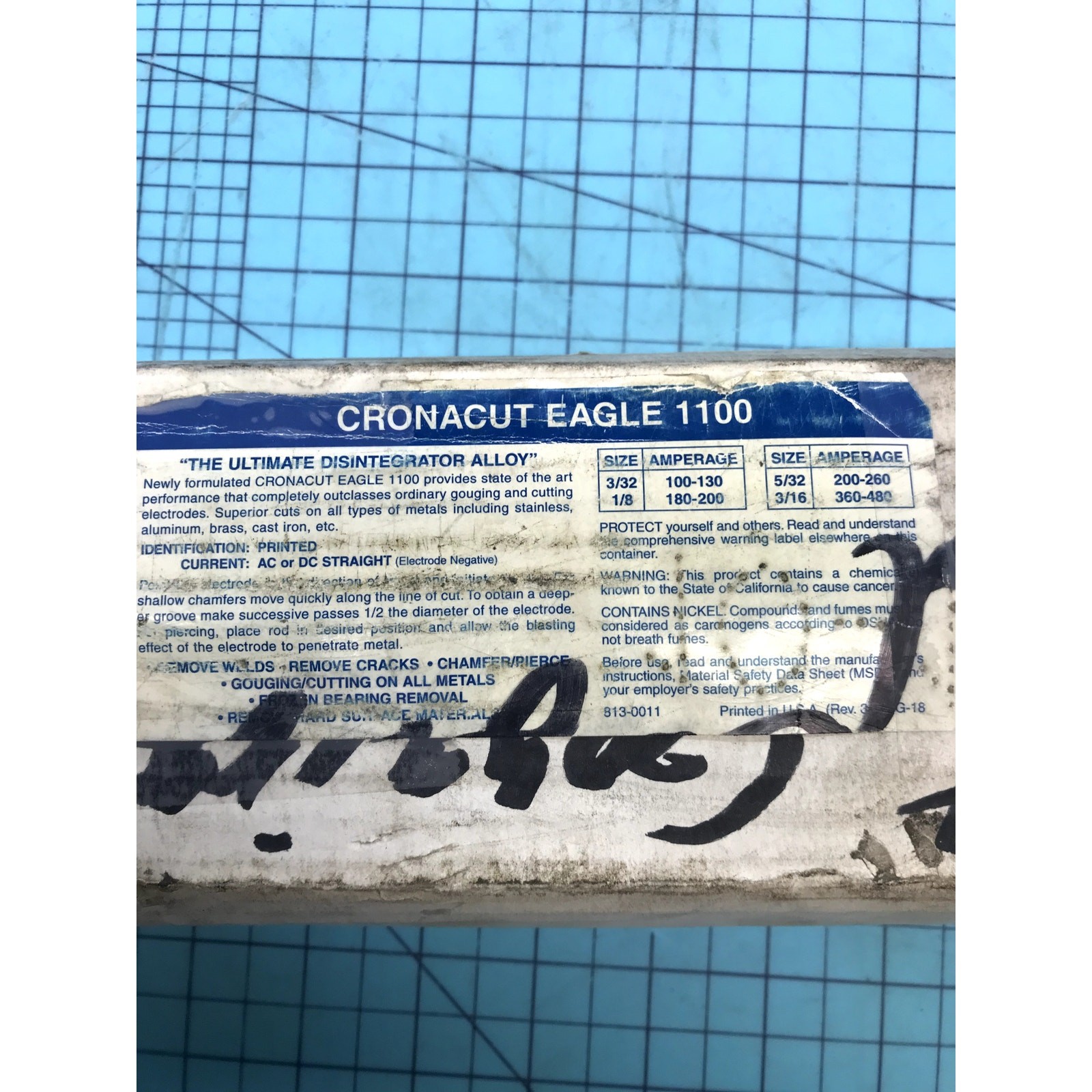 Cronatron Cronacut Eagle 1100 CW1906 1/8″ x 14″ Welding Rods – 9.2lb Partial Box