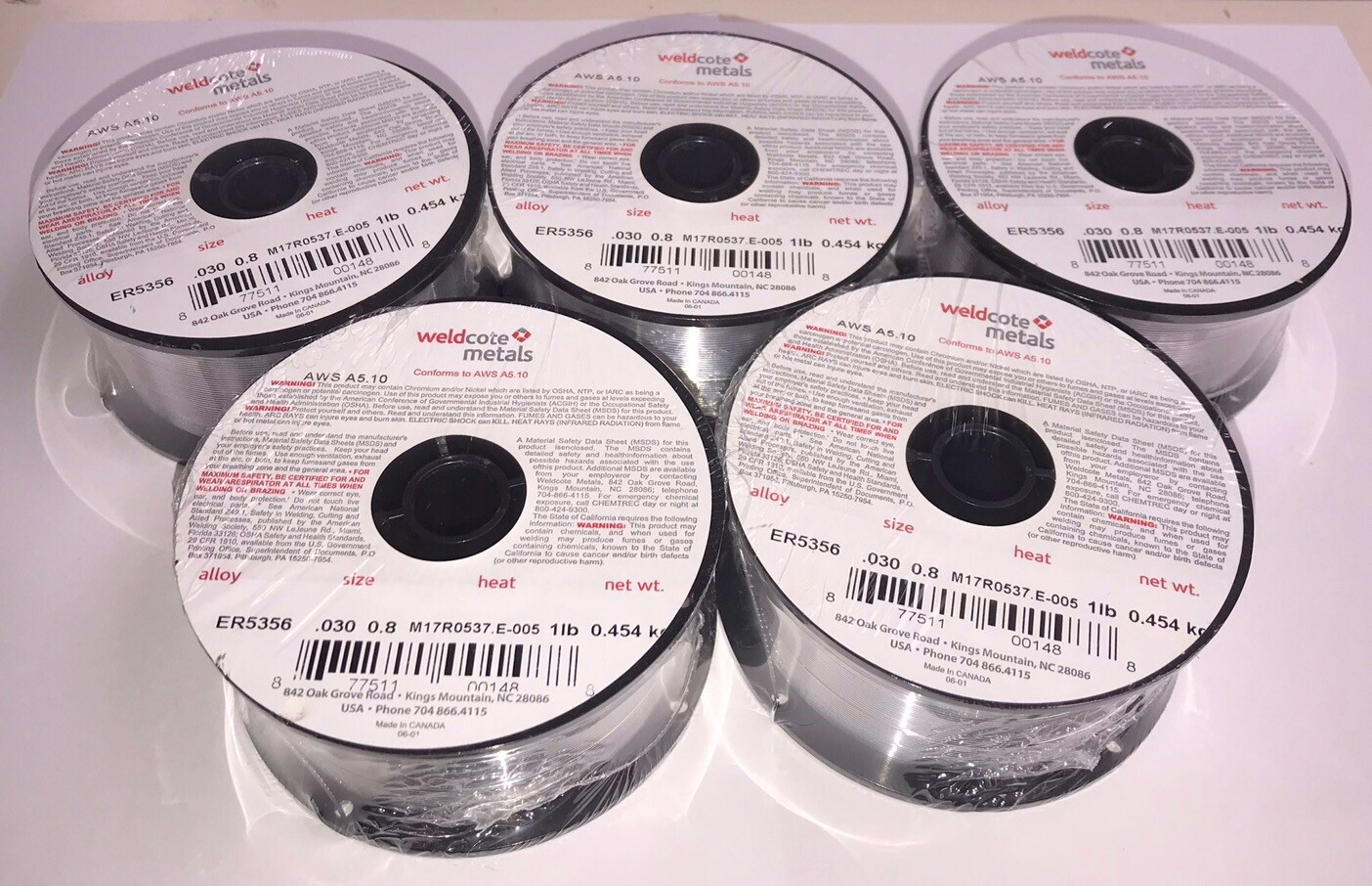 Aluminum 5356 MIG Welding Wire.030″(0.8mm) 1-Lb Roll PACK OF 5 SP5356-030X1