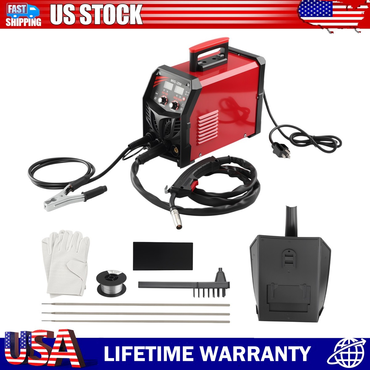 MIG Welder 250A Mig Welding Machine 3-in-1 Flux Core MIG/Stick/Lift TIG Welder