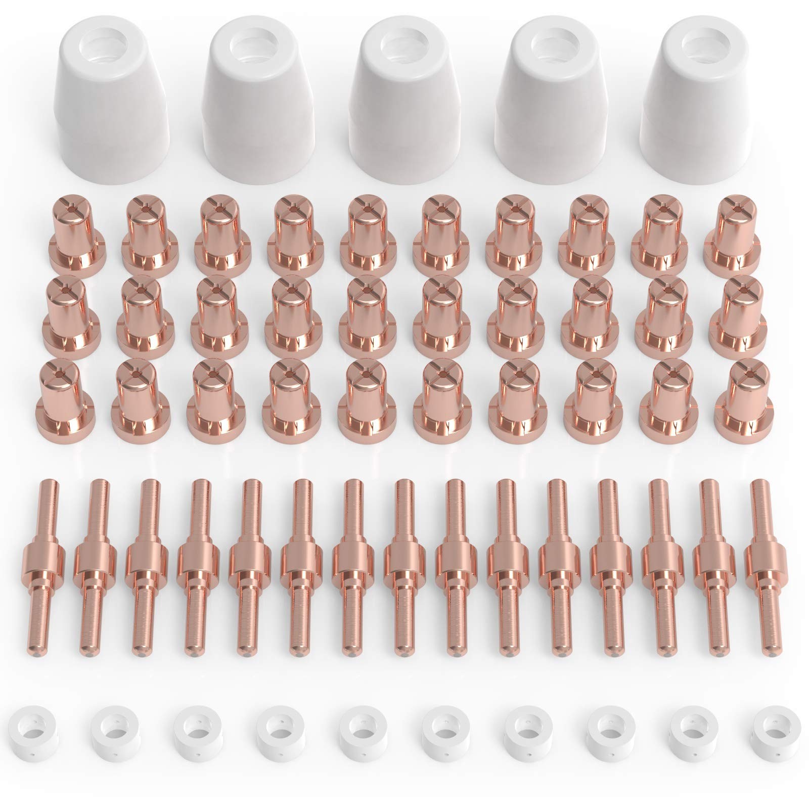 60-Piece Plasma Consumables Kit for CUT-45/CUT-50 | Tips, Electrodes, Rings, Cup