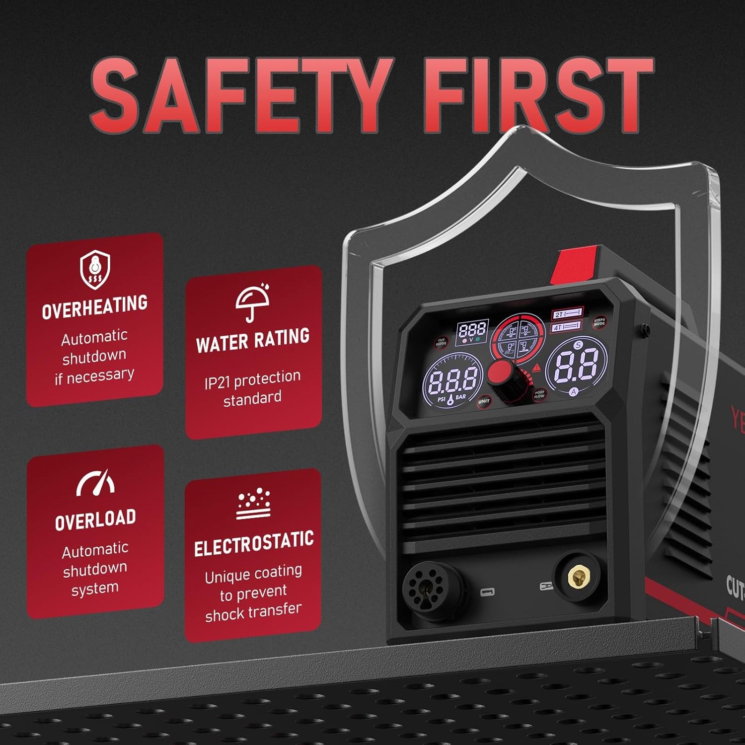 65A Non-HF Plasma Cutter, 110/220V Non-Touch Pilot Arc Cutting Machine
