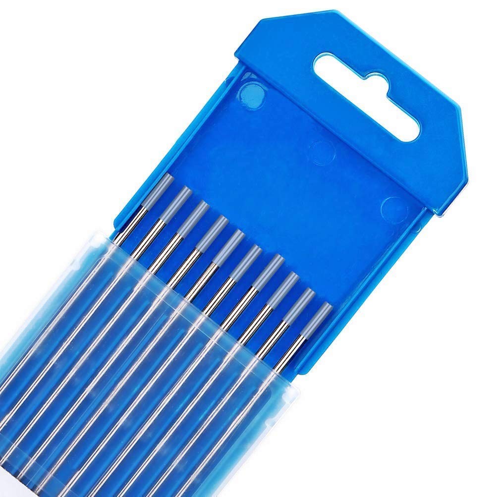 TIG Tungsten Electrodes 2% Cerium, WC20 Gray, 10 Pieces Per Pack