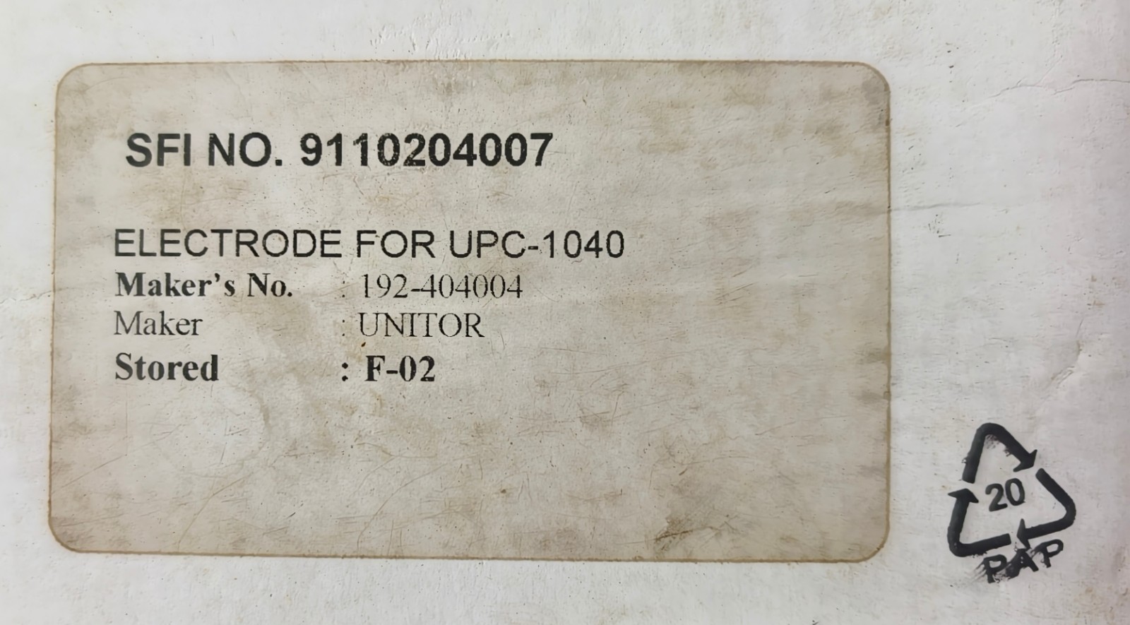 Unitor 192-404004 Torch Electrorode Head For Upc-1040