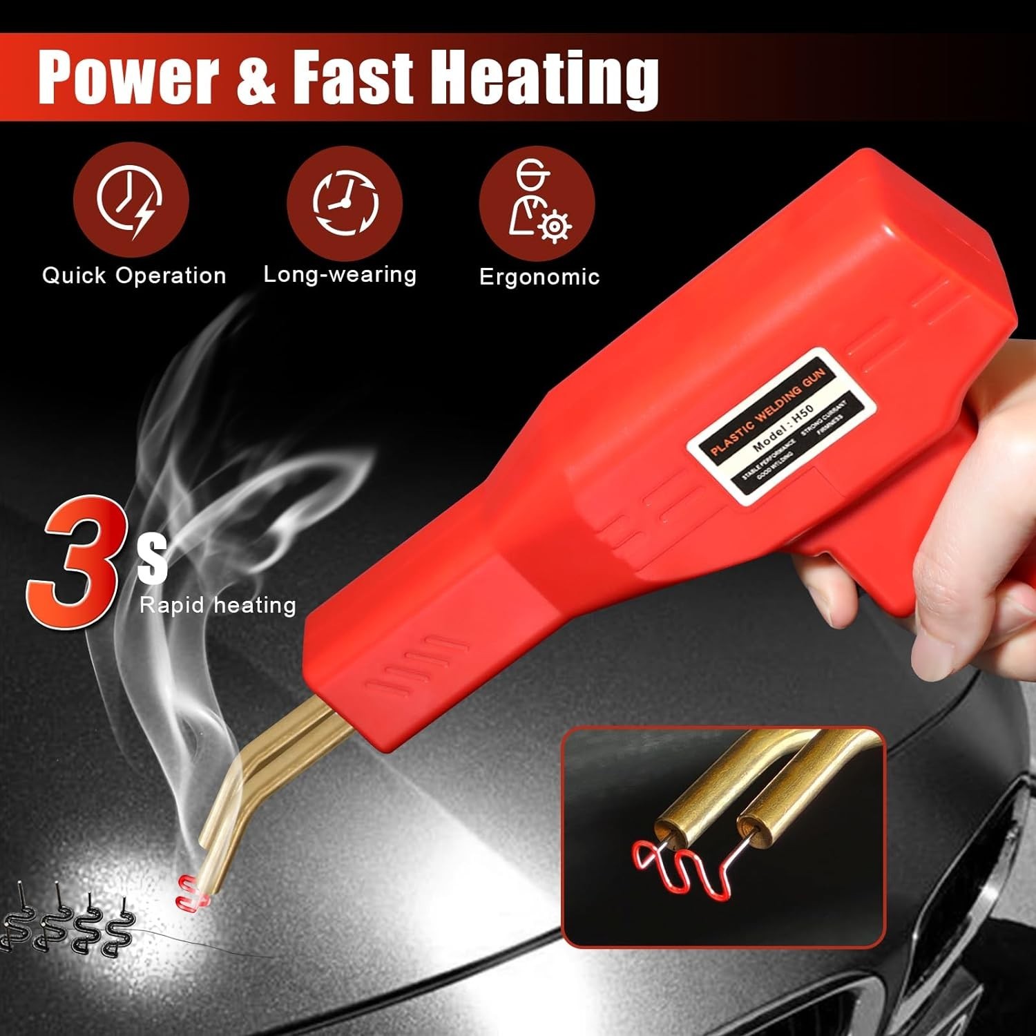 Upgraded Plastic Welder Kit with 1000 Staples – Rapid Heating for All Repairs