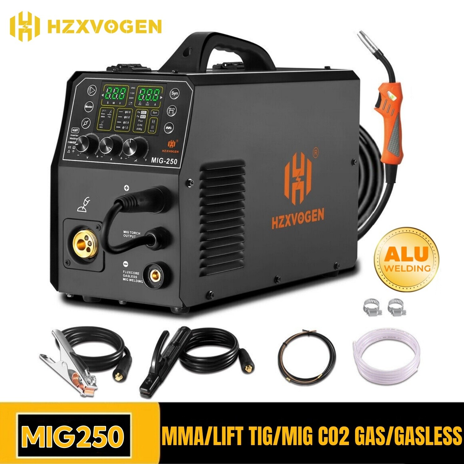 250A Aluminum MIG Welder 110/220V Spot Gas Gasless TIG ARC MIG Welding Machine