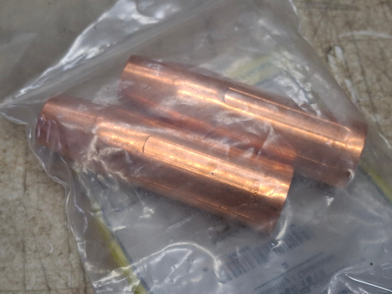 6 Qty. Tweco – EL22I-50F Slip-on Copper MIG Gun Nozzle – 1260-1612 Bore 1/2″