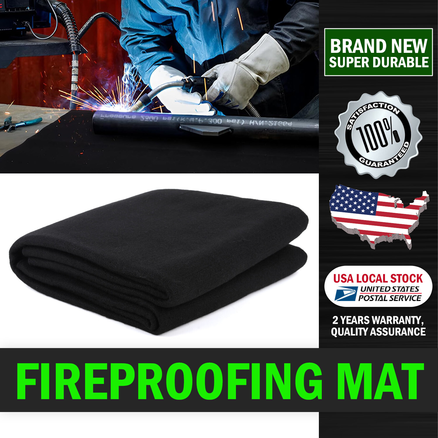 New Welding Blanket Fireproof Mat Heat Resistant Material Flame Retardant Fabric