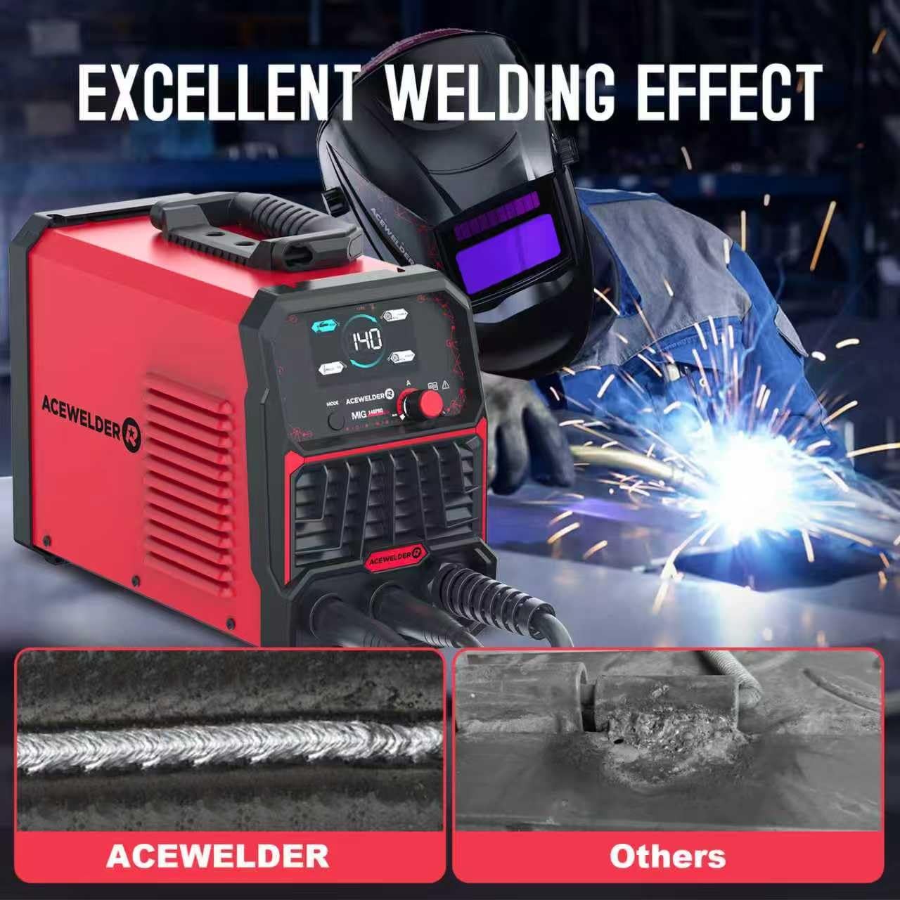 3 IN 1 Welder 140A Gasless Flux MIG/Lift Tig/Stick Welding Machine 110V Inverter