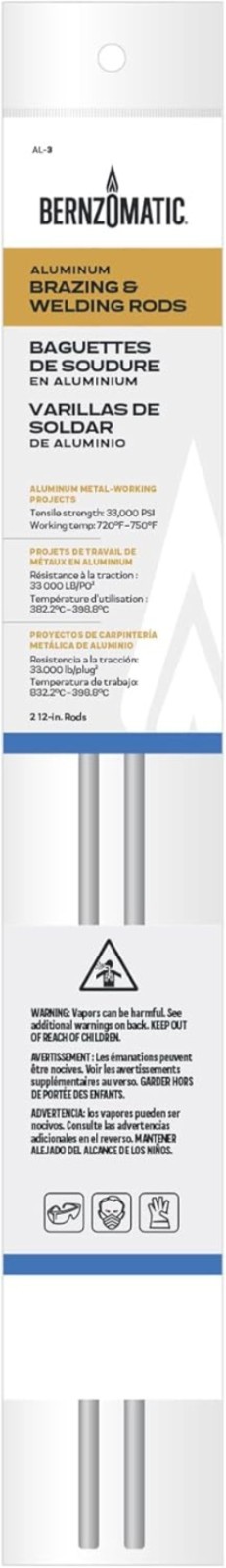 Lightweight 12-Inch Aluminum Brazing Rods – 720-750°F High-Performance Welding