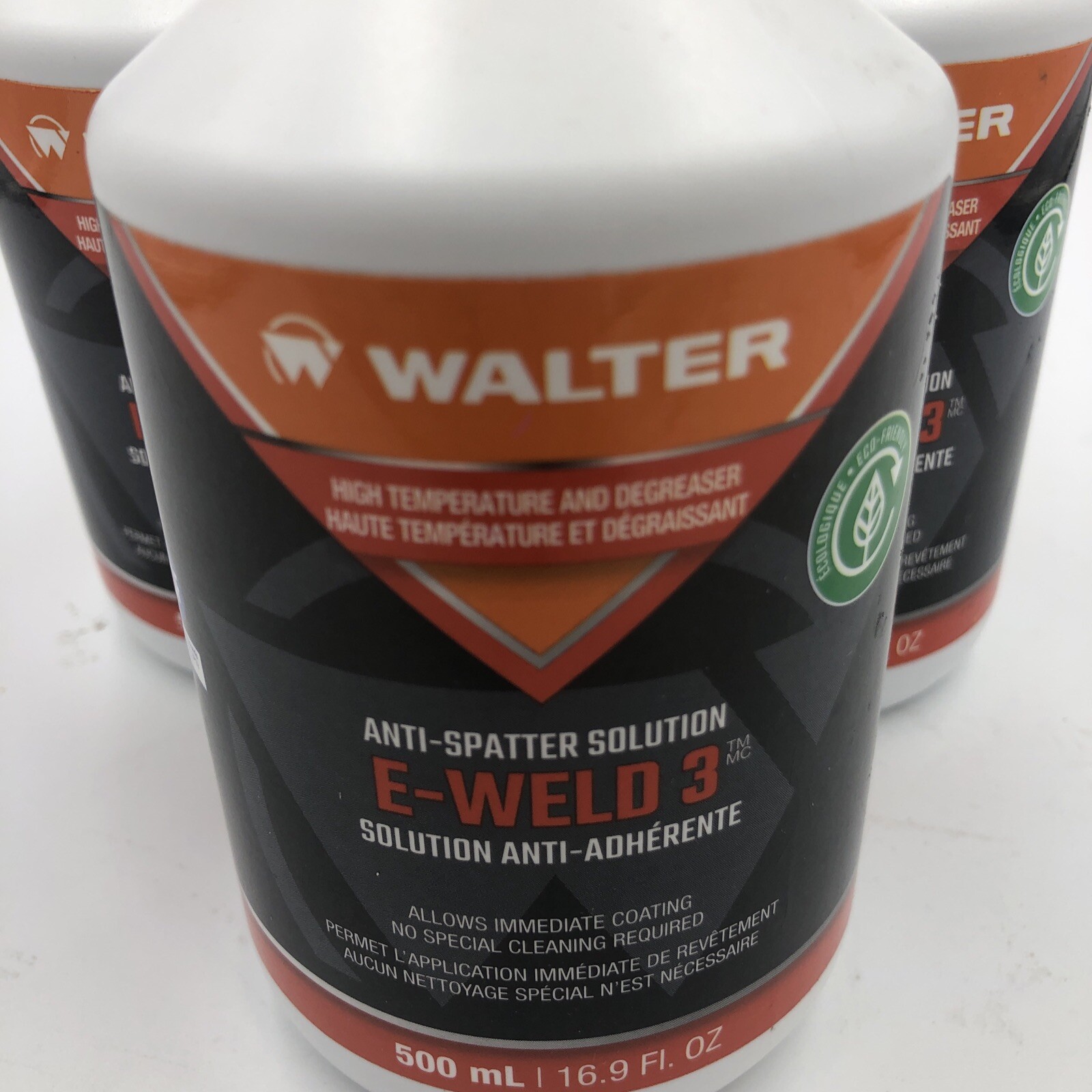 Lot of 3 Walter 53F253 E-Weld 3™ High Temp Anti-Spatter Solution 16.9 Fl. OZ