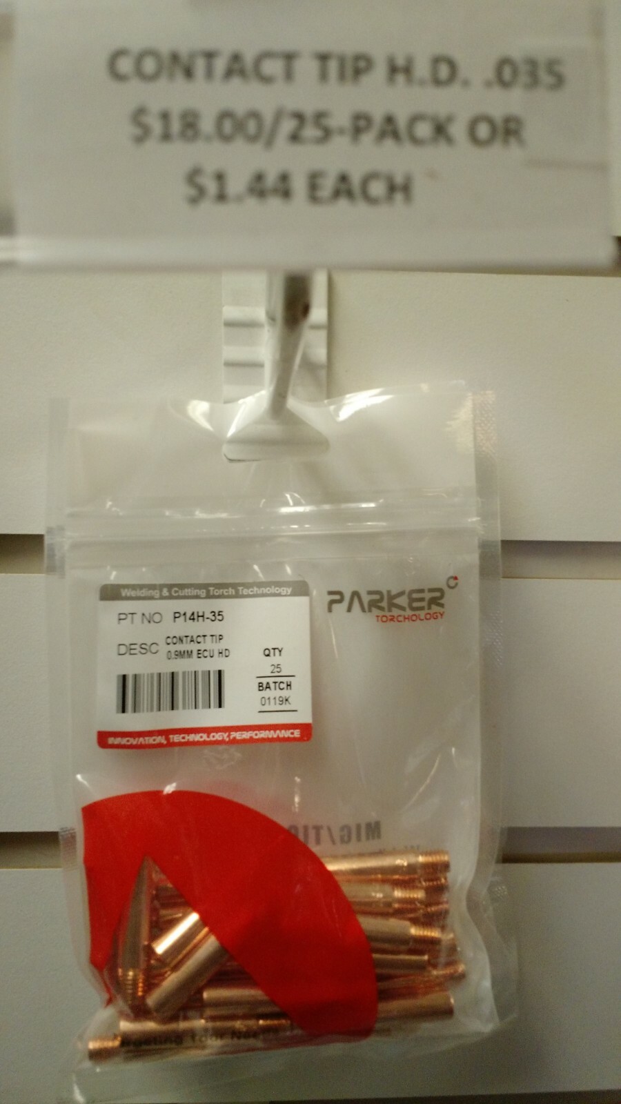 Contact Tips – H.D. .035″ (.035 in) (0.9 mm) Package of 25 Tips