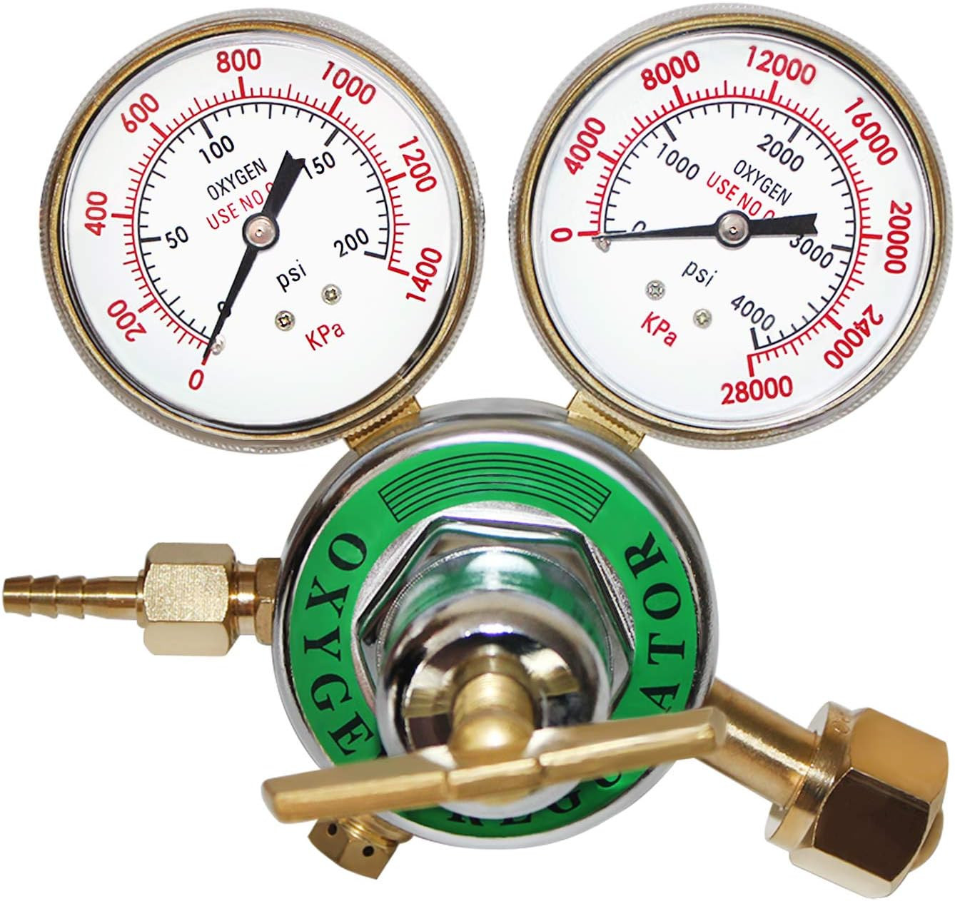Heavy Duty Oxygen Regulator，Full Brass Torch Kit Oxygen Tank Regulator ，Large Ta