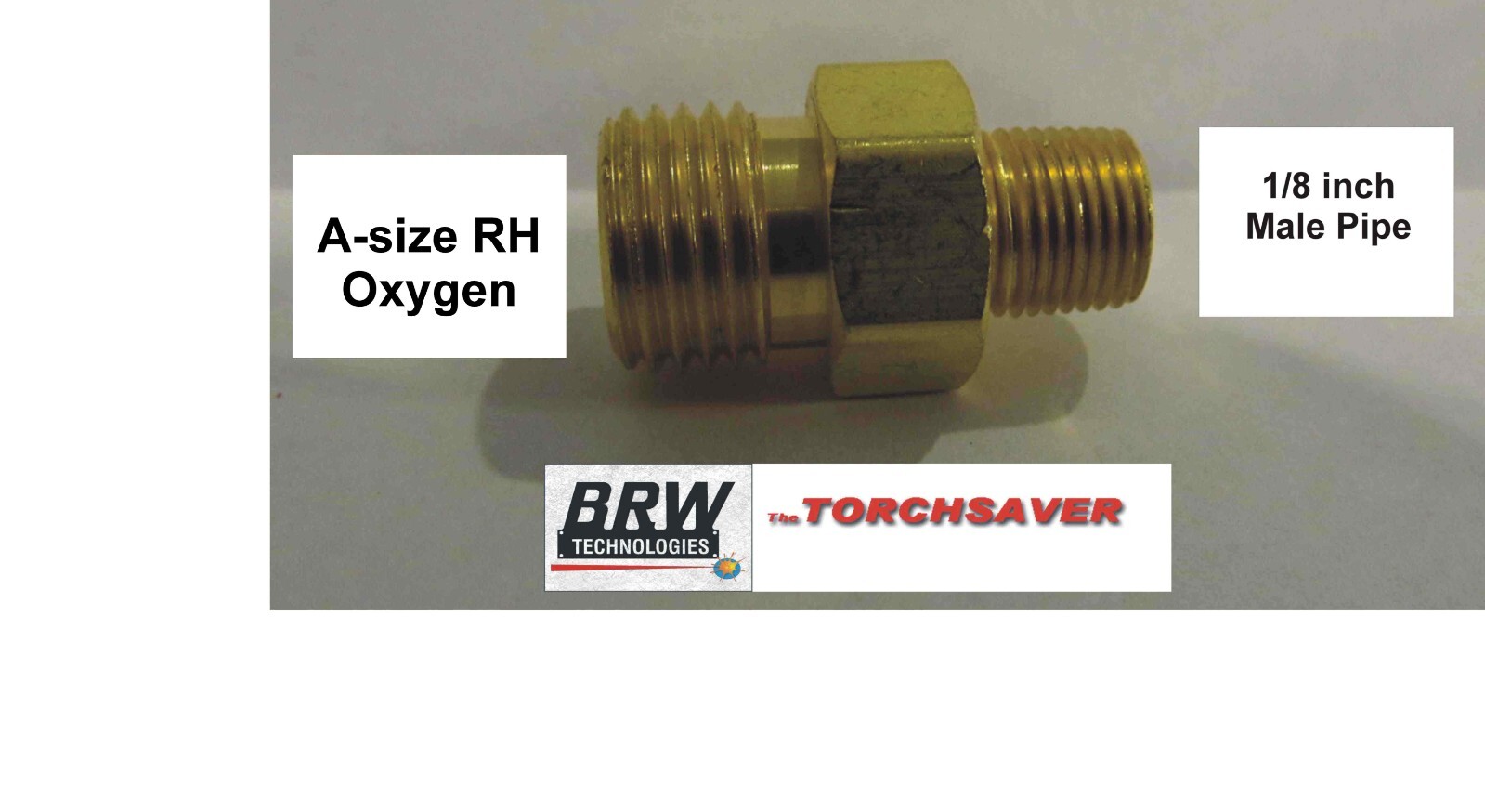 RH A-size to 1/8MNPT adapter fitting – little brazing torches B-6