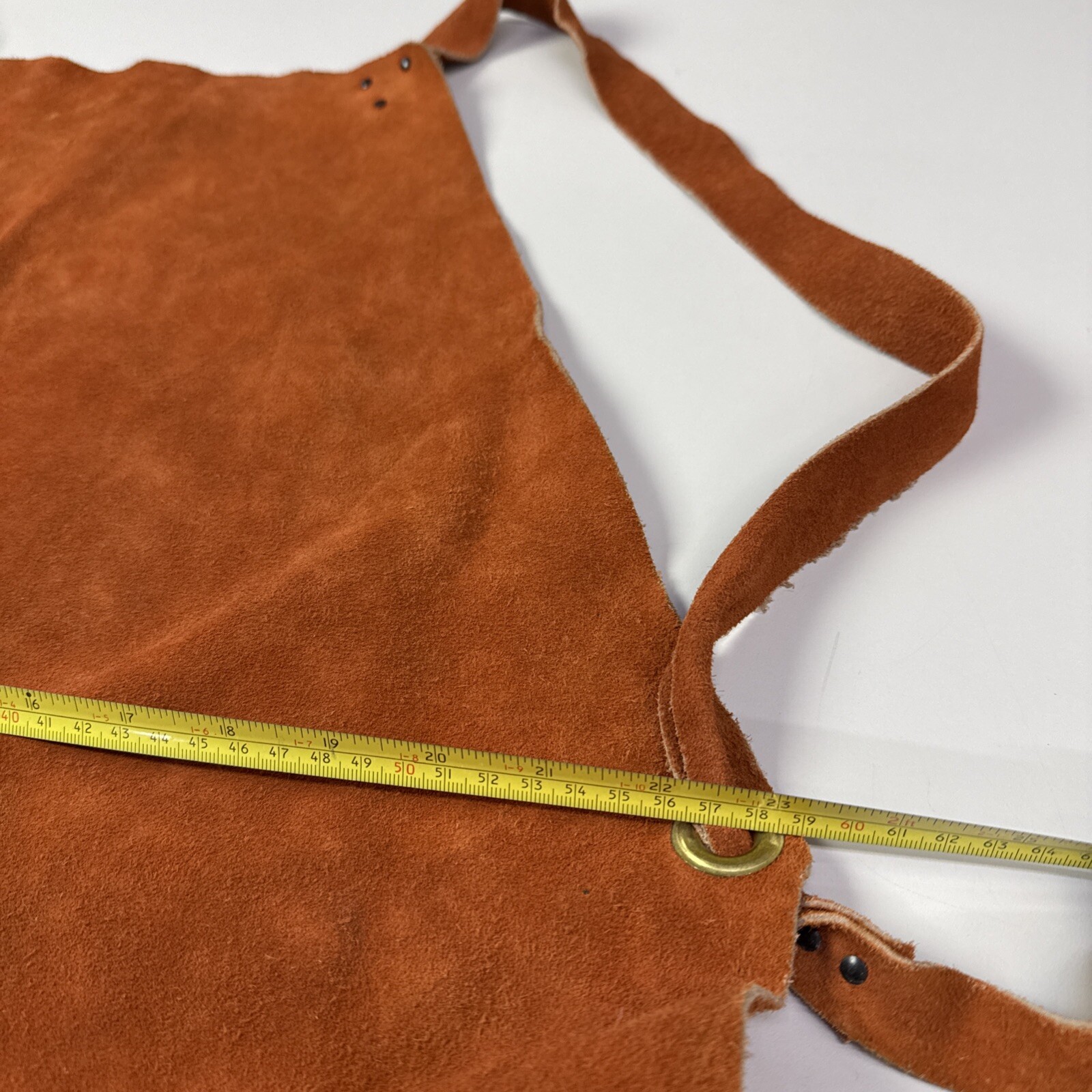 VTG Brown Suede Leather Welding Apron Split Vintage Leather 2b