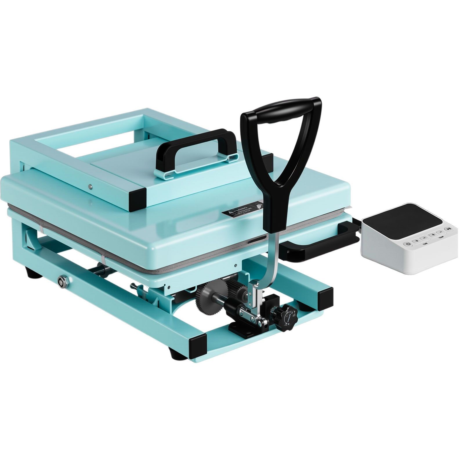 15x15in 5-in-1 Hybrid Heat Press for T-Shirts, Mugs, Caps, Plates, Light Green