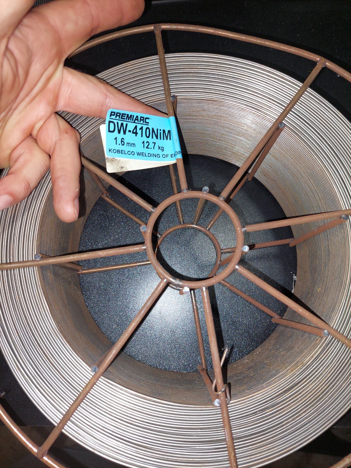 1.6mm 12.7kg 410NiM welding spool (superficial rust, dust, bent roll)