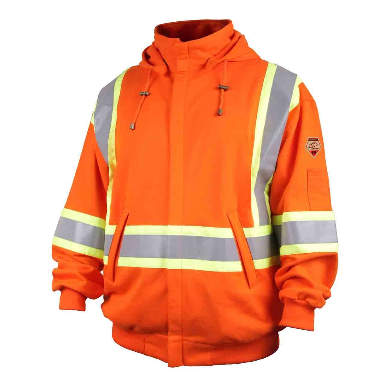 Black Stallion JF1332-OR TRUGUARD 200 FR Hooded Sweatshirt Orange 2X-Large