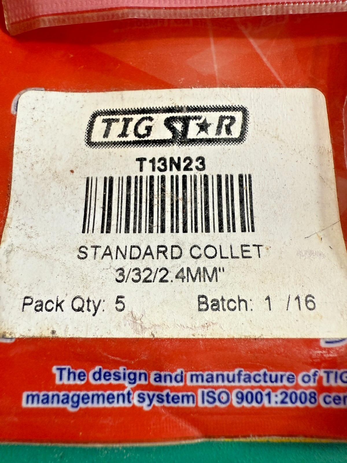 (Lot of 3) 5-Pack TIGSTAR T13N23 Standard Collet 3/32 2.4mm