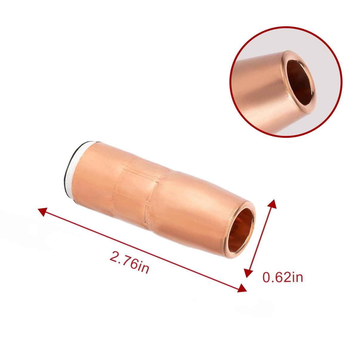 5-PK Nozzle N-M5818C 5/8″ ID 1/8″ Recess AccuLock MDX Fits Miller MDX-250 EZ-…
