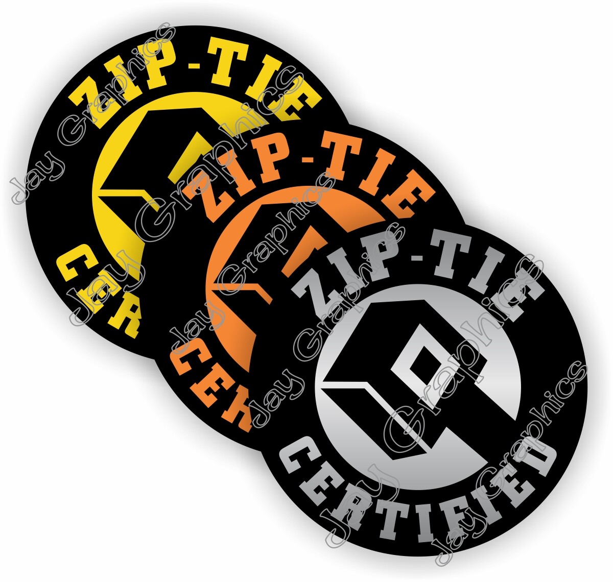 3pk Funny ZIP TIE Certified Hard Hat Stickers | Welding Toolbox Laborer Decals