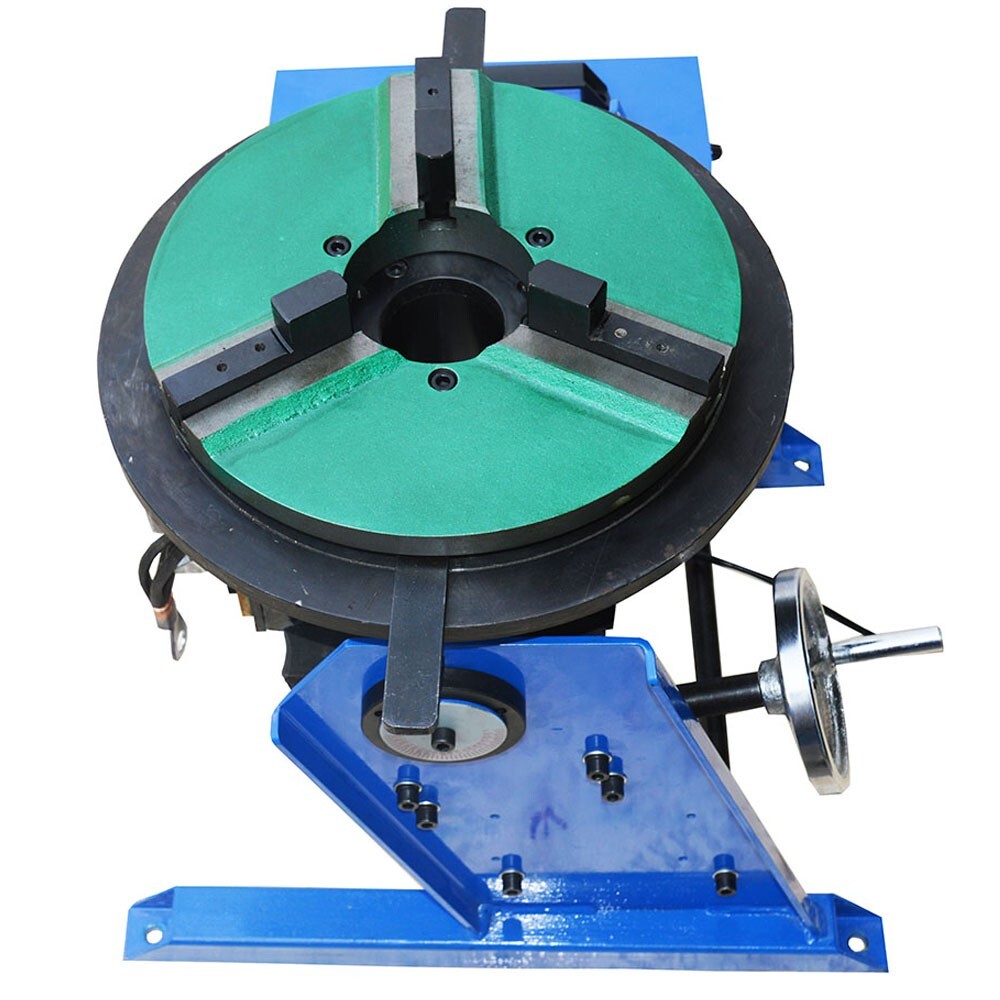 30KG Turntable Welding Positioner with 200mm Chuck 0-90° Welding Bench Tables