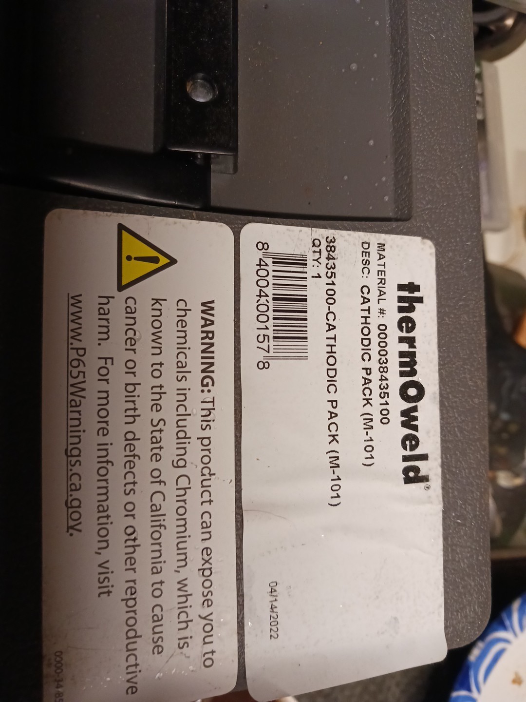Hubbell thermOweld cathodic pack (m-101) 000038435100