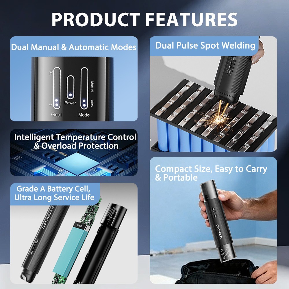 Battery Spot Welder Mini Portable Spot Welding Machine for Welding Nickel Strips