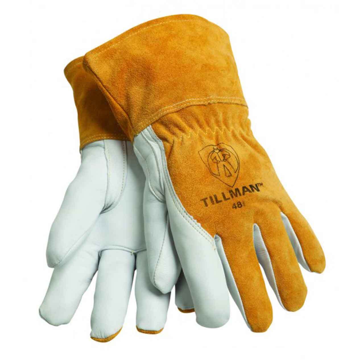 Tillman 48 Top Grain Goatskin/Cowhide Fleece Lined MIG Welding Gloves Medium