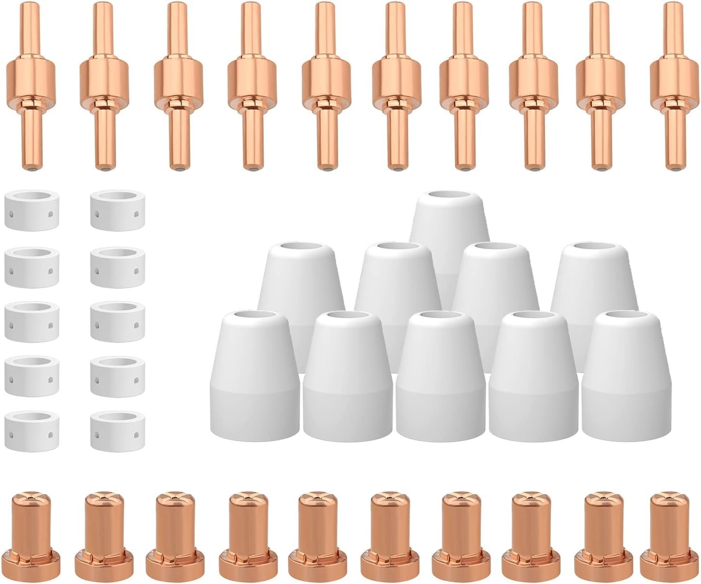 High-Performance 40 PCS Plasma Nozzle & Electrode Kit for Multiple Torches