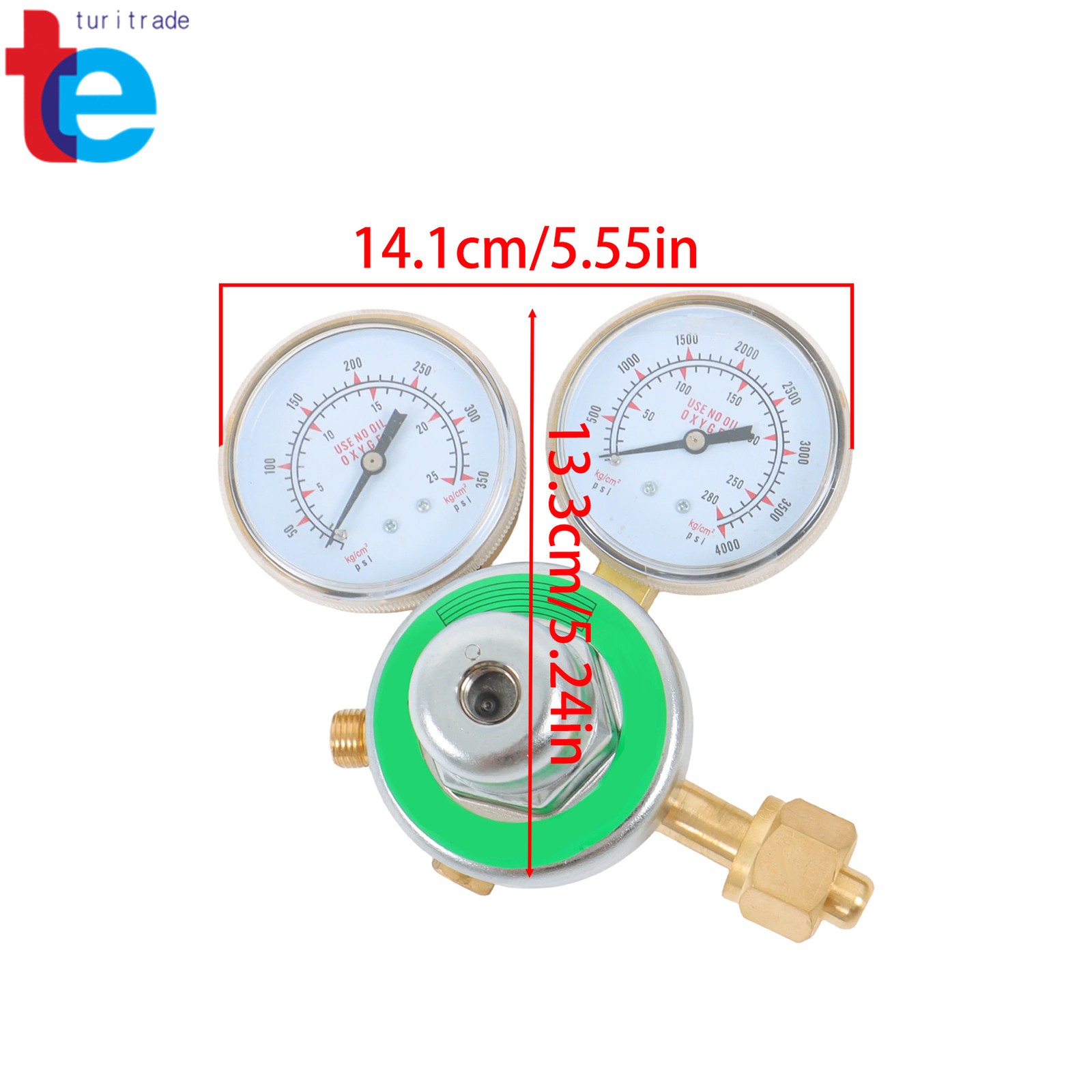 Welding Torch Kit Brass Oxygen CGA-540 & Acetylene CGA-510 Regulators Gauges