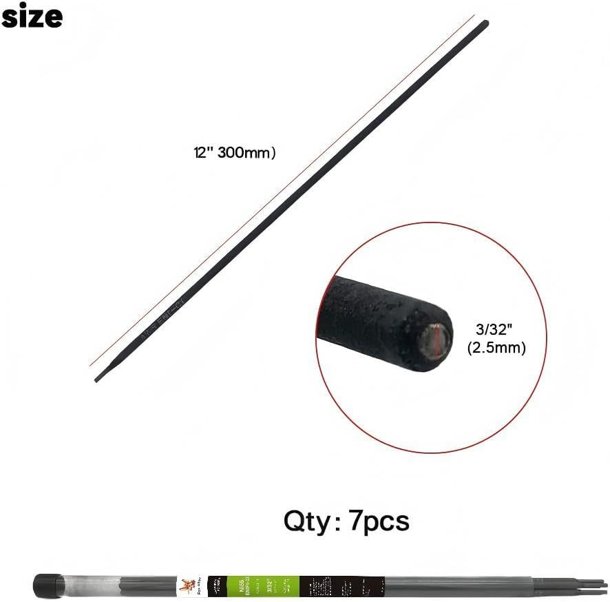 Enife-Ci 5Pcs 55-Percent Nickel Cast Iron Welding Electrode Rods Welding Stick