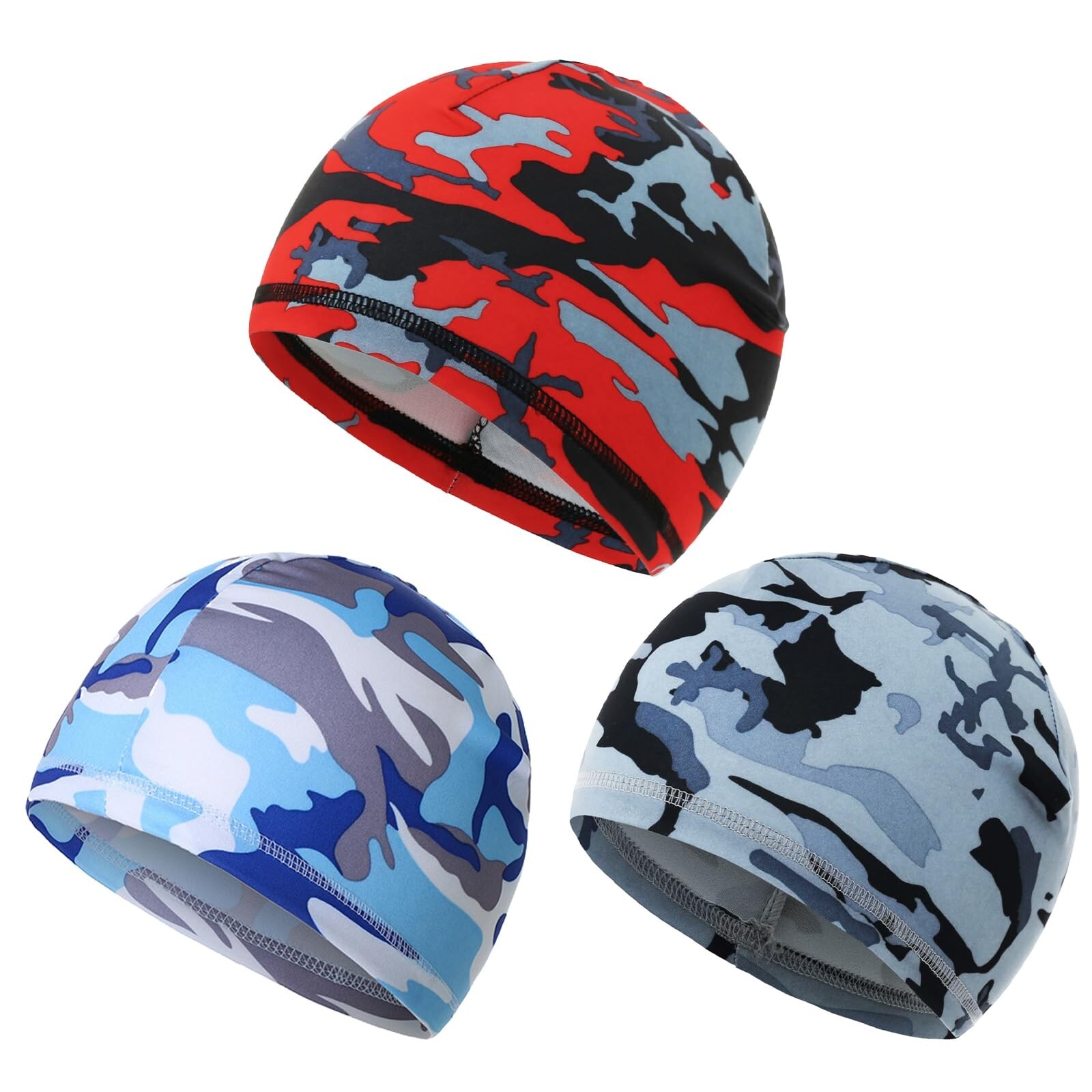 TRQWH 3 Pcs Welding Cap Camo Helmet Liner Breathable Cooling Sweat Absorption