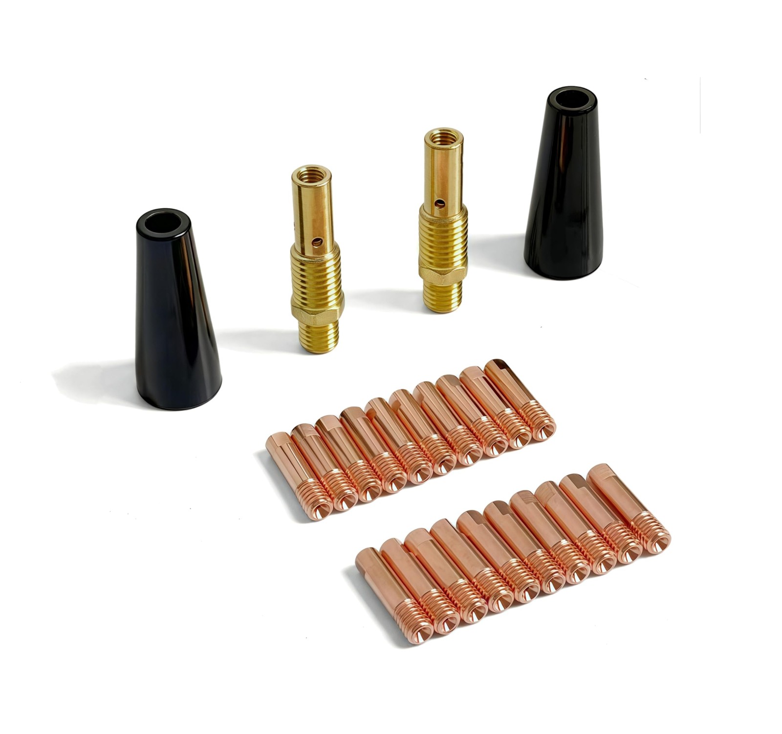 TimelyDu 24PCS Flux Core Gasless Nozzle .030″ Kit, 0.030″ Accessory Kit