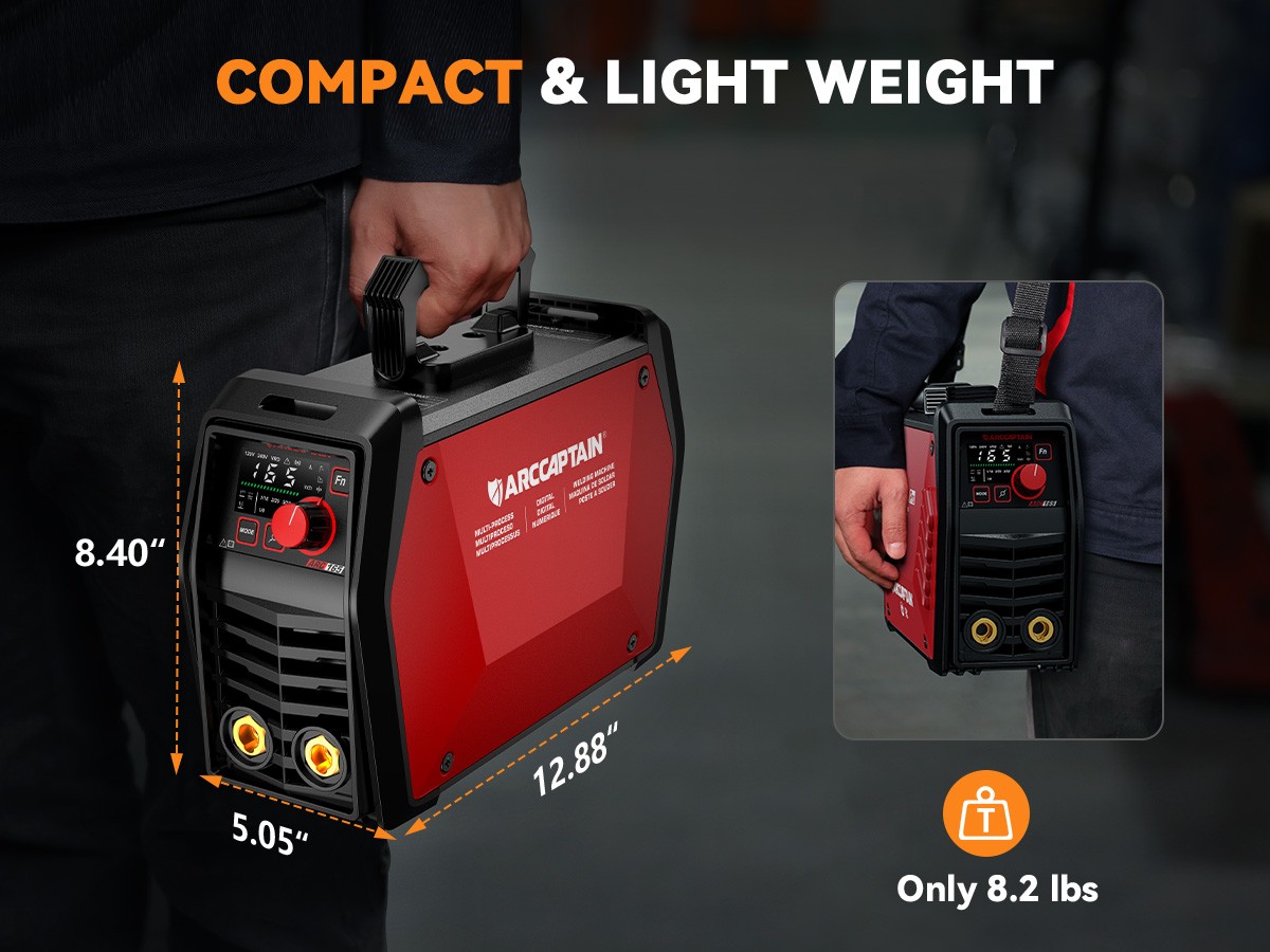ARCCAPTAIN ARC165 Pr 165A Stick Welder Lift TIG/ARC Welder APP Control 120V/240V