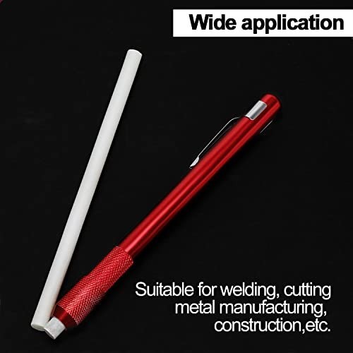 Soapstone Holder Set – 2 Round Pencils & 12 Refills for Welding, Metalwork, Fabr