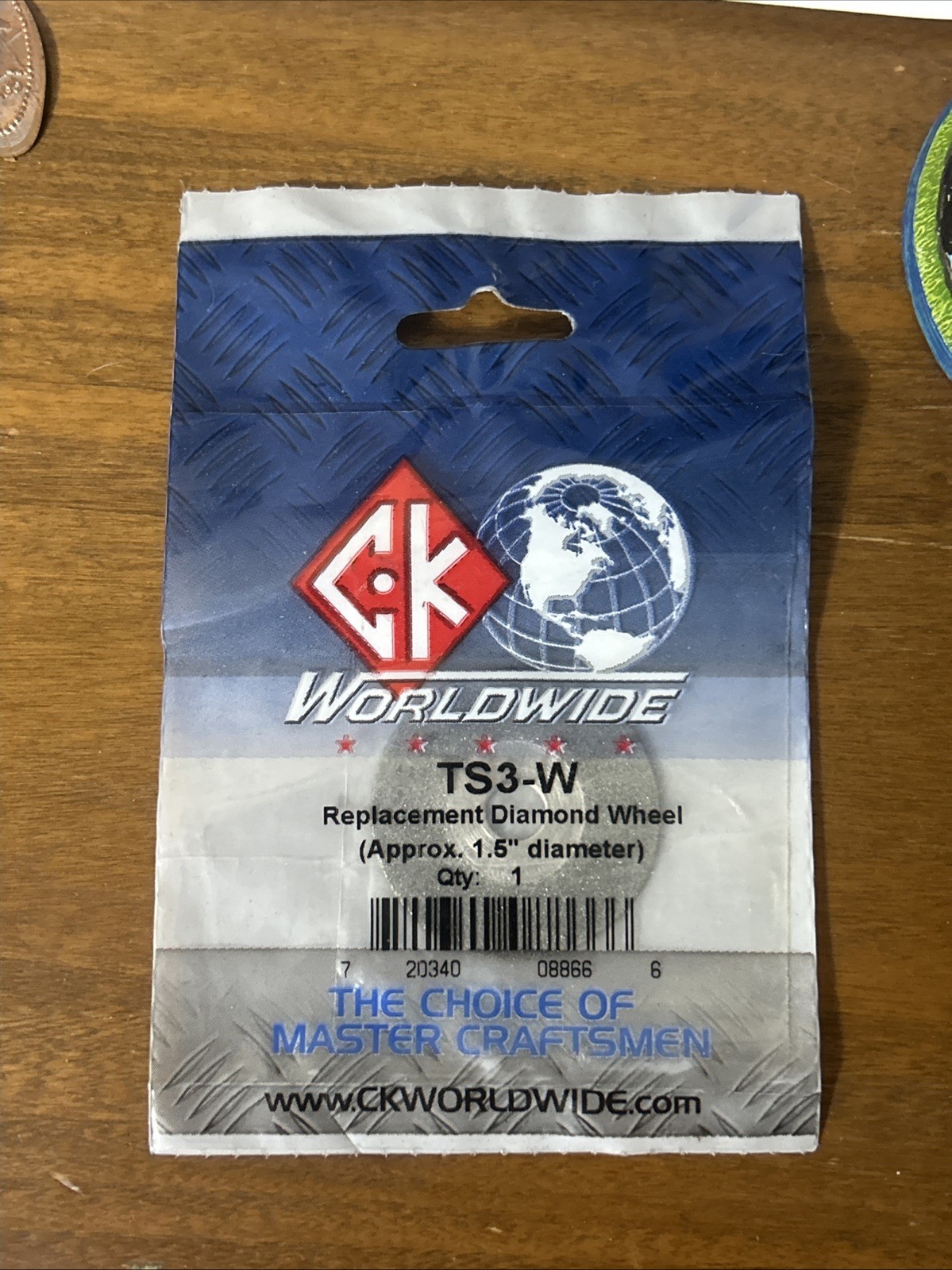 CK TS3-W Replacement Diamond Wheel Approx. 1.5″ diameter . Tungsten Grinder
