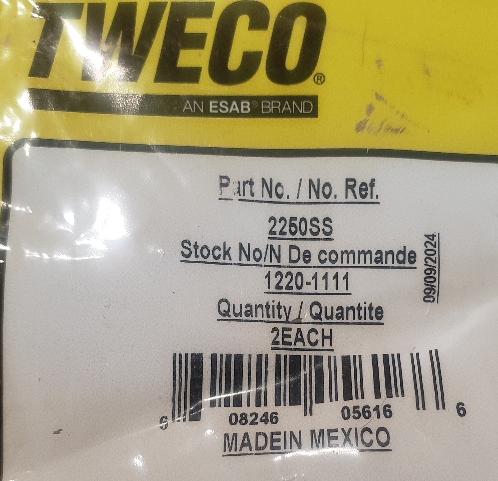 LOT of 6 New Tweco 22-50-SS Nozzles 1220-1111 (3-2 Packs)